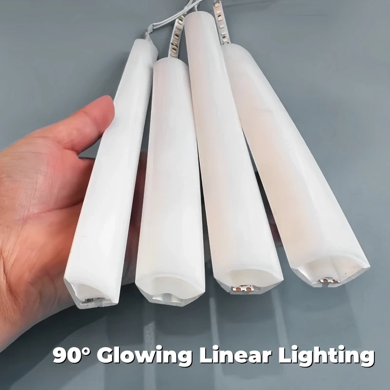 V-Shaped LED Neon Rope Lamp Flexible Silicone Tube Diffuser Channel DC12V Waterproof Cabinet Stair Corner Decor Neon Strip Light