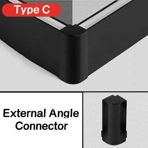 1m Hidden Corner LED Skirting Line Aluminum Profile Recessed Backlight Baseboard Connector Wall Trim Floor Bar Strip Light