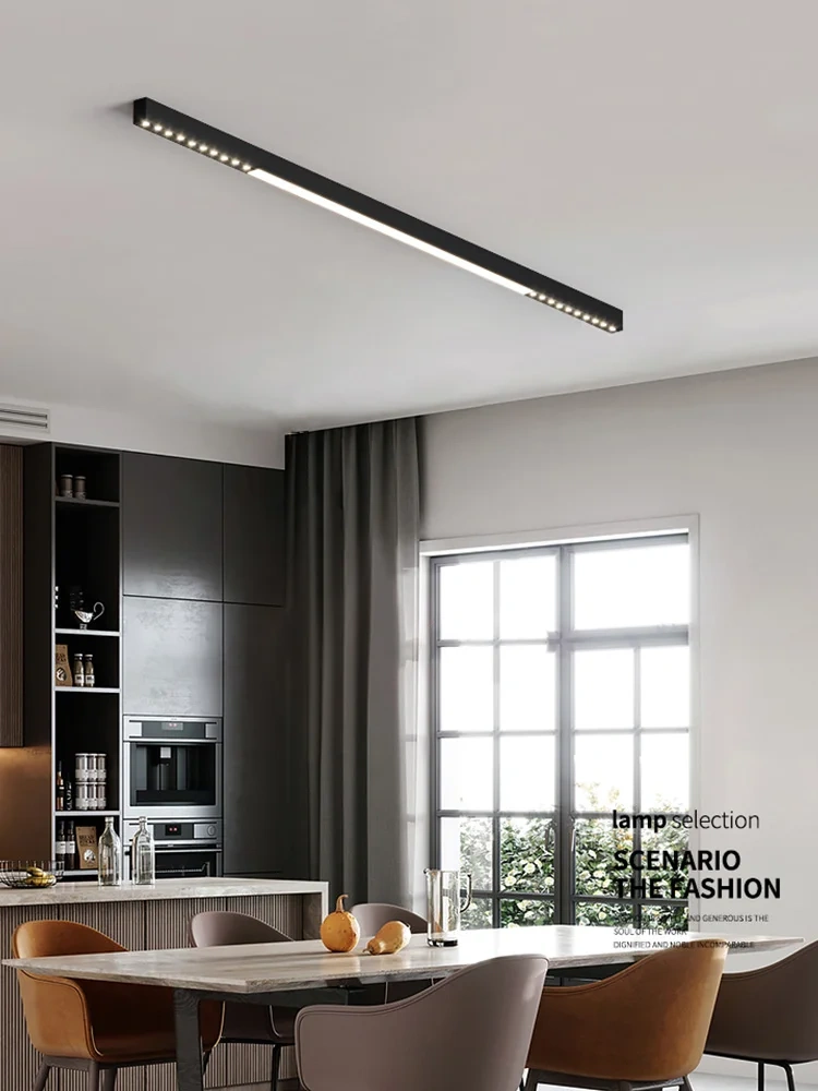 Surface mounted without main lamp living room lighting grille led ceiling lamp restaurant balcony home bedroom long linear lamps