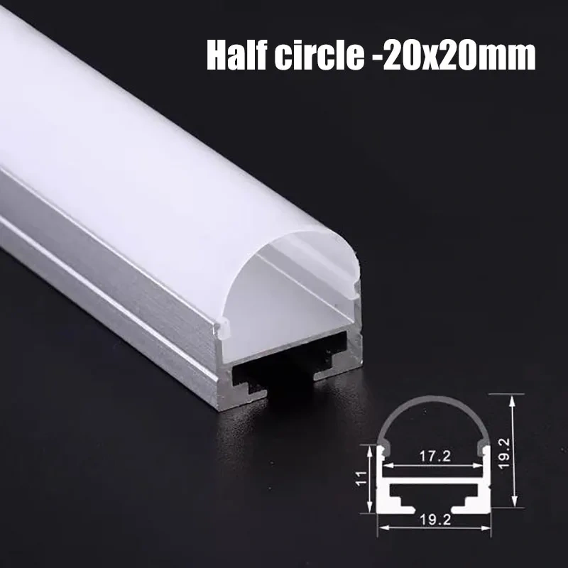 270 Luminescence Circular Led Aluminum Profile 20/30/40Mm Led Channel Diffuser Linear Bar Light Long Strip Pendant Lamp Tubes