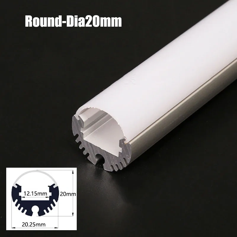 270 Luminescence Circular Led Aluminum Profile 20/30/40Mm Led Channel Diffuser Linear Bar Light Long Strip Pendant Lamp Tubes