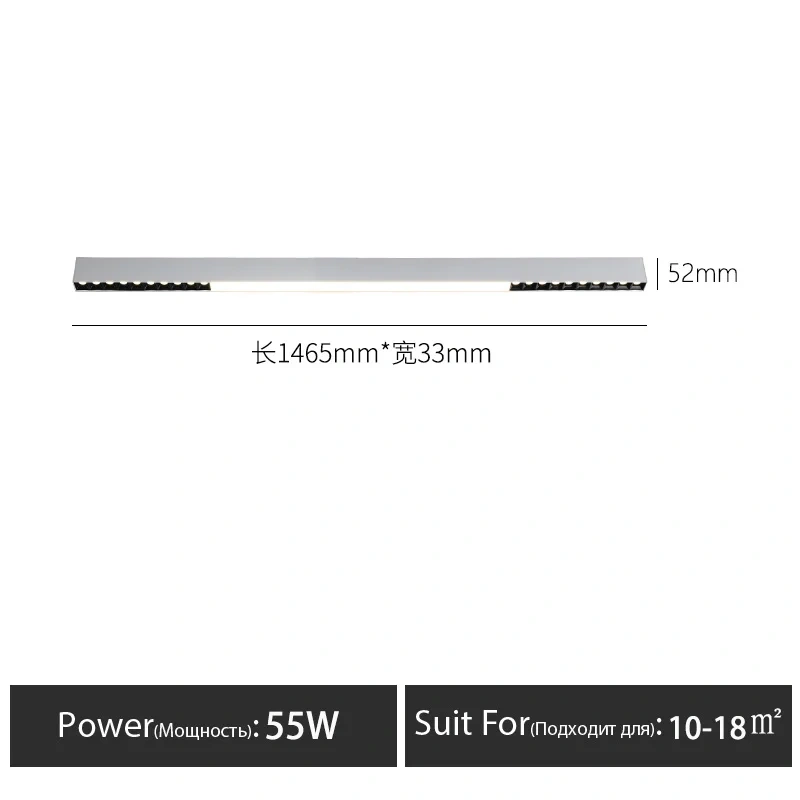Surface mounted without main lamp living room lighting grille led ceiling lamp restaurant balcony home bedroom long linear lamps
