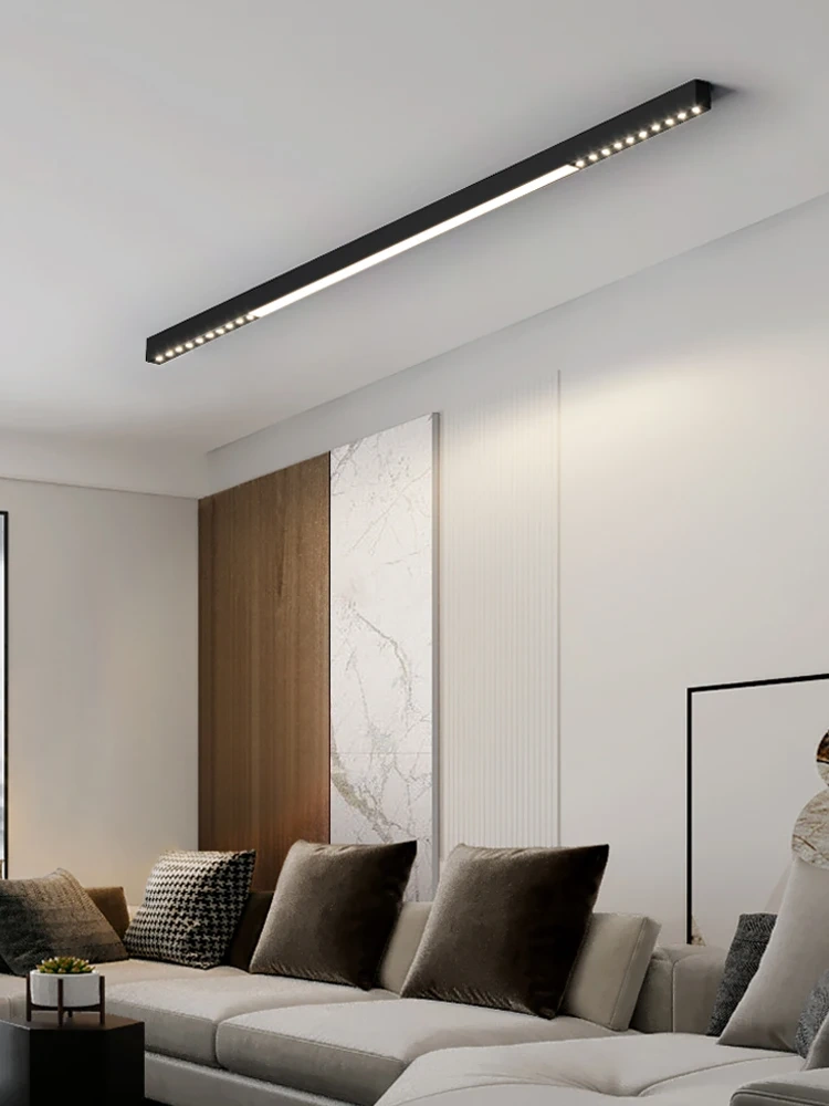 Surface mounted without main lamp living room lighting grille led ceiling lamp restaurant balcony home bedroom long linear lamps