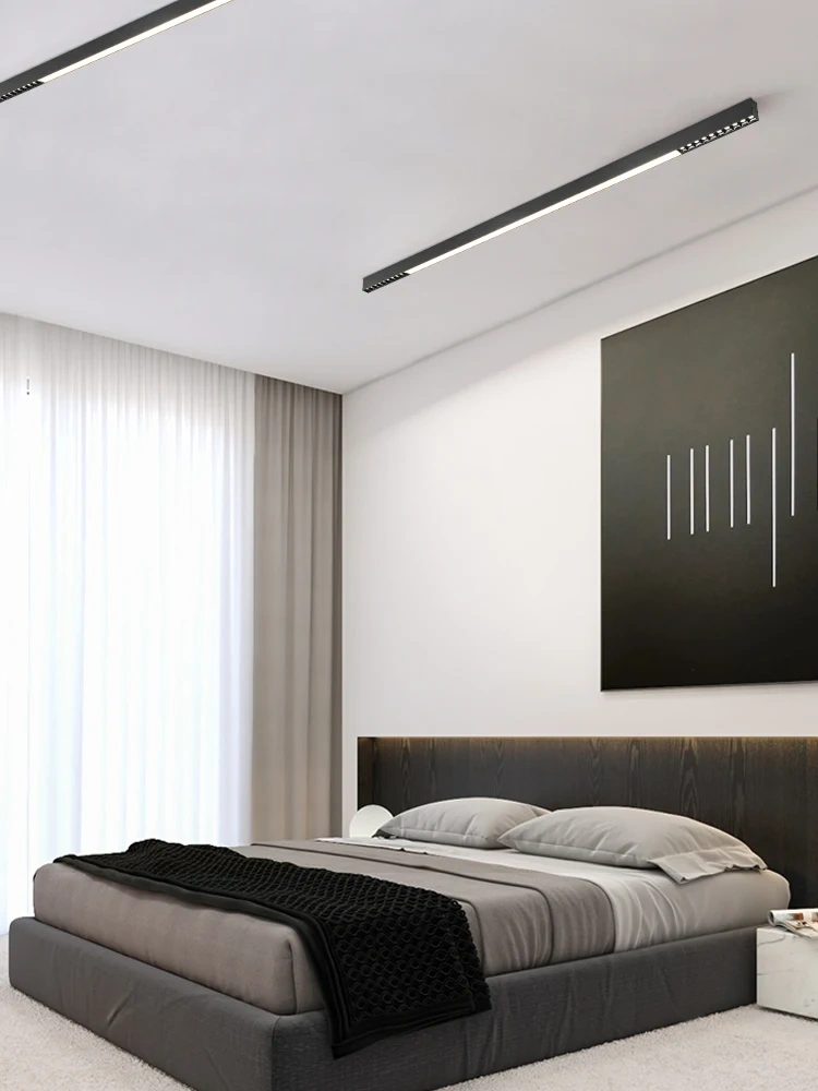 Surface mounted without main lamp living room lighting grille led ceiling lamp restaurant balcony home bedroom long linear lamps