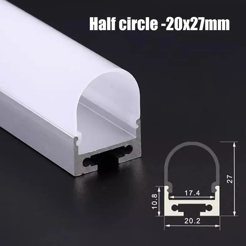 270 Luminescence Circular Led Aluminum Profile 20/30/40Mm Led Channel Diffuser Linear Bar Light Long Strip Pendant Lamp Tubes