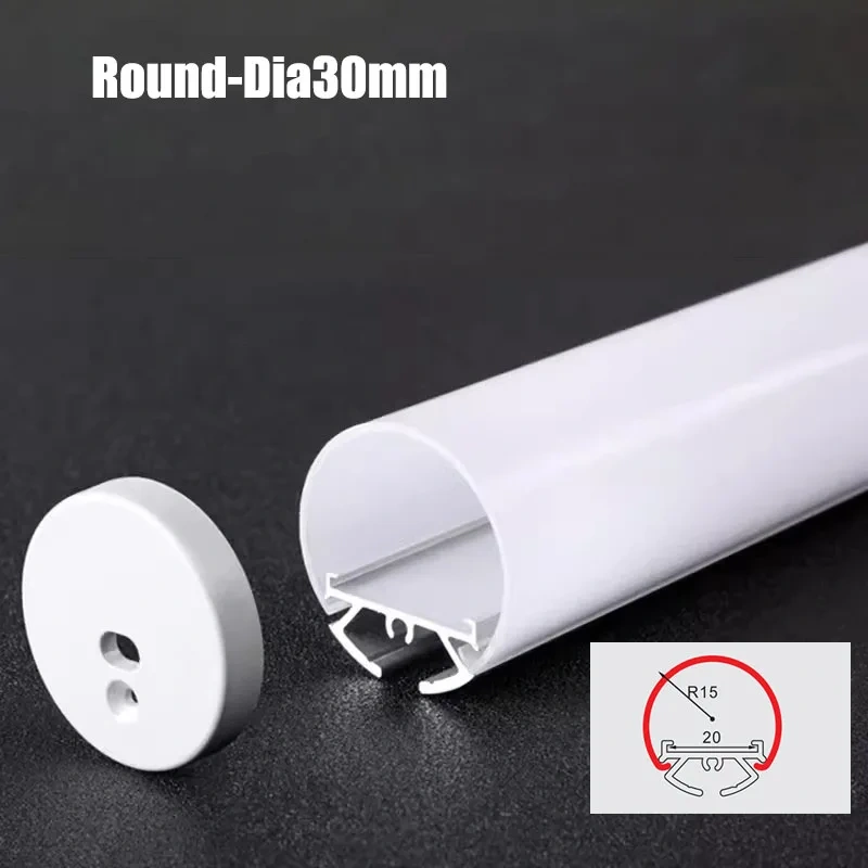 270 Luminescence Circular Led Aluminum Profile 20/30/40Mm Led Channel Diffuser Linear Bar Light Long Strip Pendant Lamp Tubes