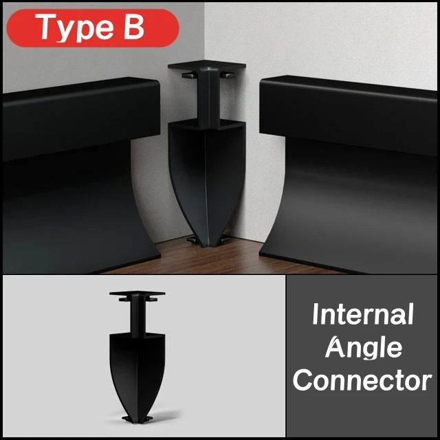 1m Hidden Corner LED Skirting Line Aluminum Profile Recessed Backlight Baseboard Connector Wall Trim Floor Bar Strip Light