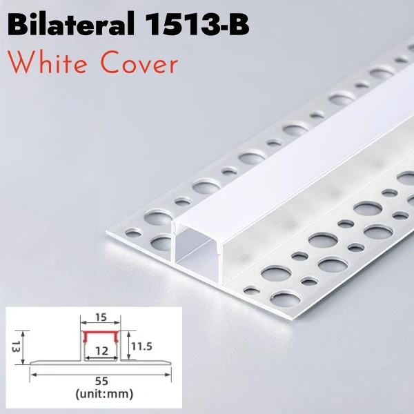 Borderless Ceiling Edge LED Aluminum Profile Recessed Embedded Channel Black Diffuser Wall Floor Stair Bathroom Bar Strip Lights