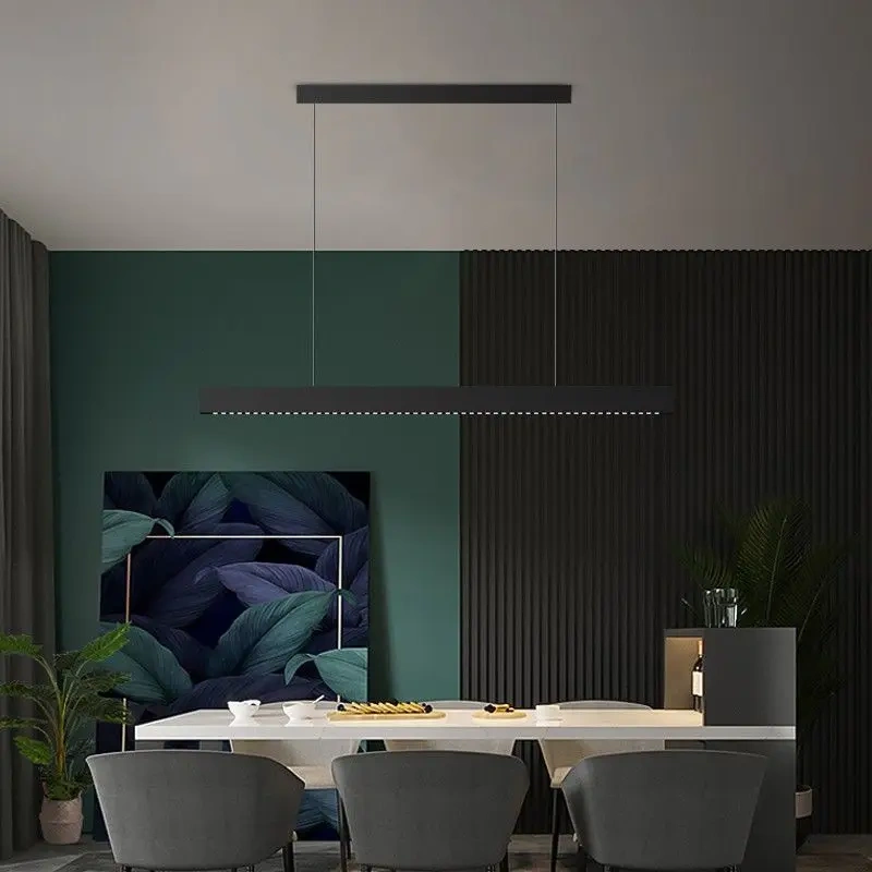 Modern Long Restaurant Chandelier Spot Table Dining Room Kitchen Island Pendant Lamp Minimalist Decor Indoor Lighting Fixture