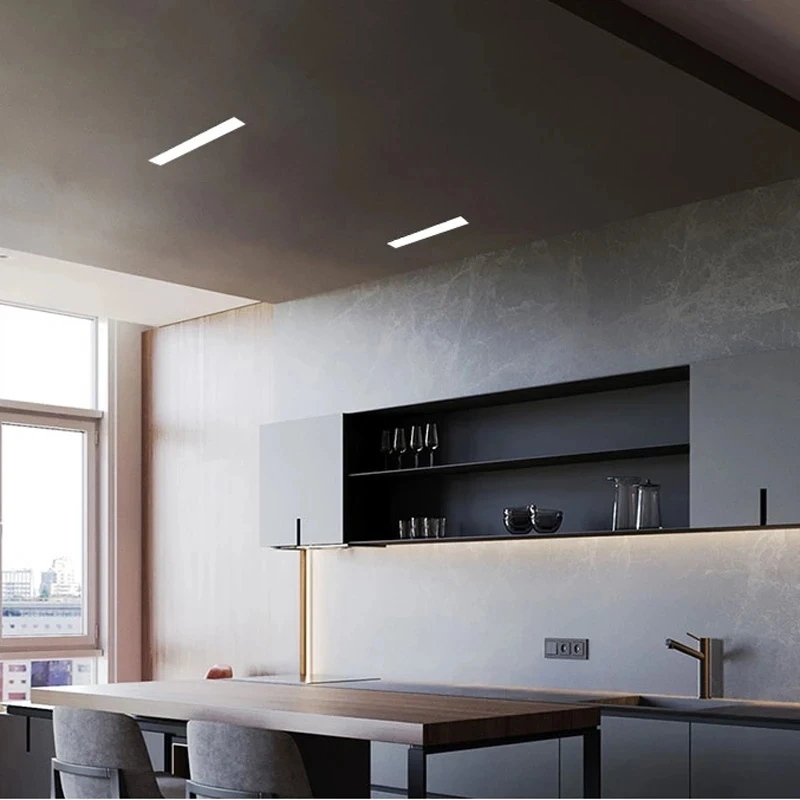 Unvisible Led Spotlights Unit Magnetic Linear Simple Design 220V Dimming Embedded Light for Living Room, Bedroom Easy To Replace