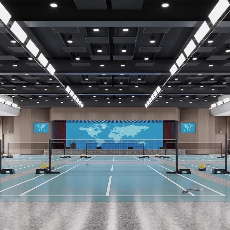 Indoor Badminton Court Light Anti-Glare LED Shadowless Honeycomb Grid Design Ping-Pong Gymnasium Aluminum Material Pendant AR111