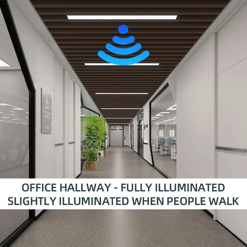 radar Sensor Chandeliers Pendant Light 4ft 18/36w Body-motion Ceiling Lamp for Garage Gym Warehouse Pendant Light