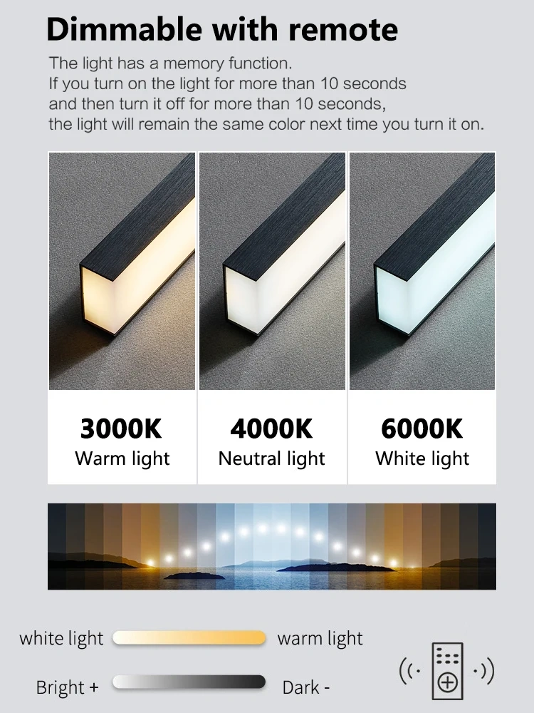 Linear Chandelier Modern LED lapms Ceiling Suspension Lighting Dining Room Lights Suitable for Restaurant Kitchen Island Bar
