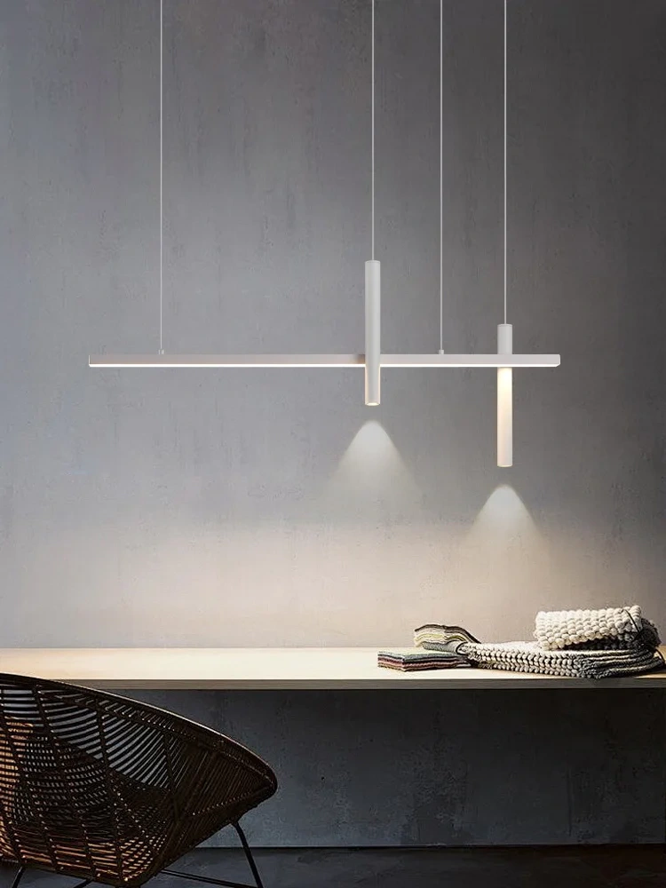 Linear Chandelier Modern LED lapms Ceiling Suspension Lighting Dining Room Lights Suitable for Restaurant Kitchen Island Bar