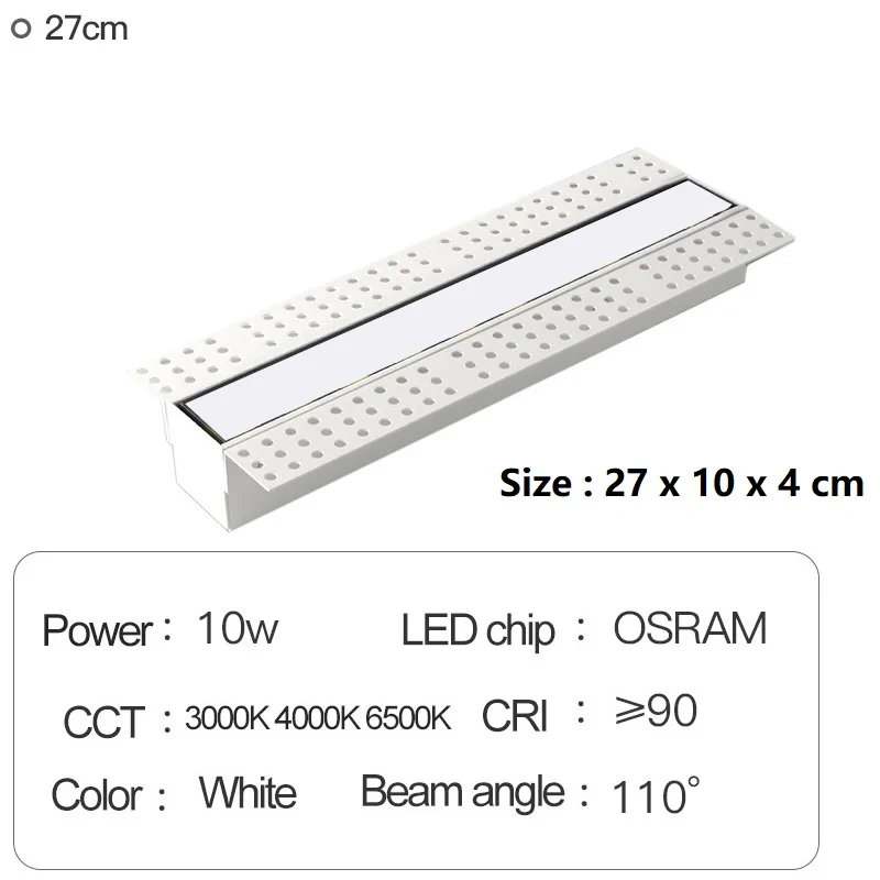 Unvisible Led Spotlights Unit Magnetic Linear Simple Design 220V Dimming Embedded Light for Living Room, Bedroom Easy To Replace