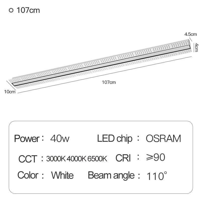 Unvisible Led Spotlights Unit Magnetic Linear Simple Design 220V Dimming Embedded Light for Living Room, Bedroom Easy To Replace