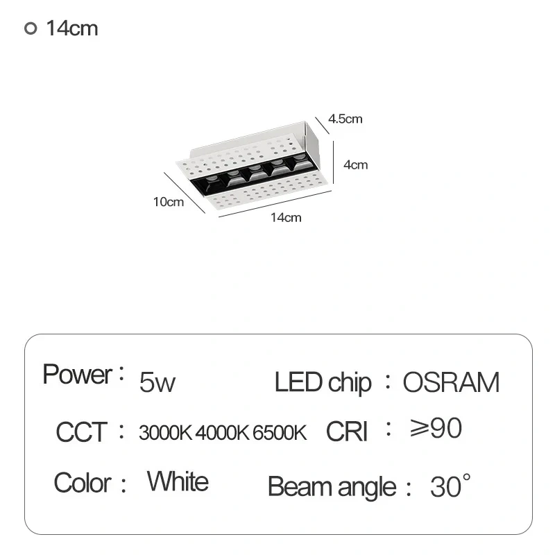 Unvisible Led Spotlights Unit Magnetic Linear Simple Design 220V Dimming Embedded Light for Living Room, Bedroom Easy To Replace