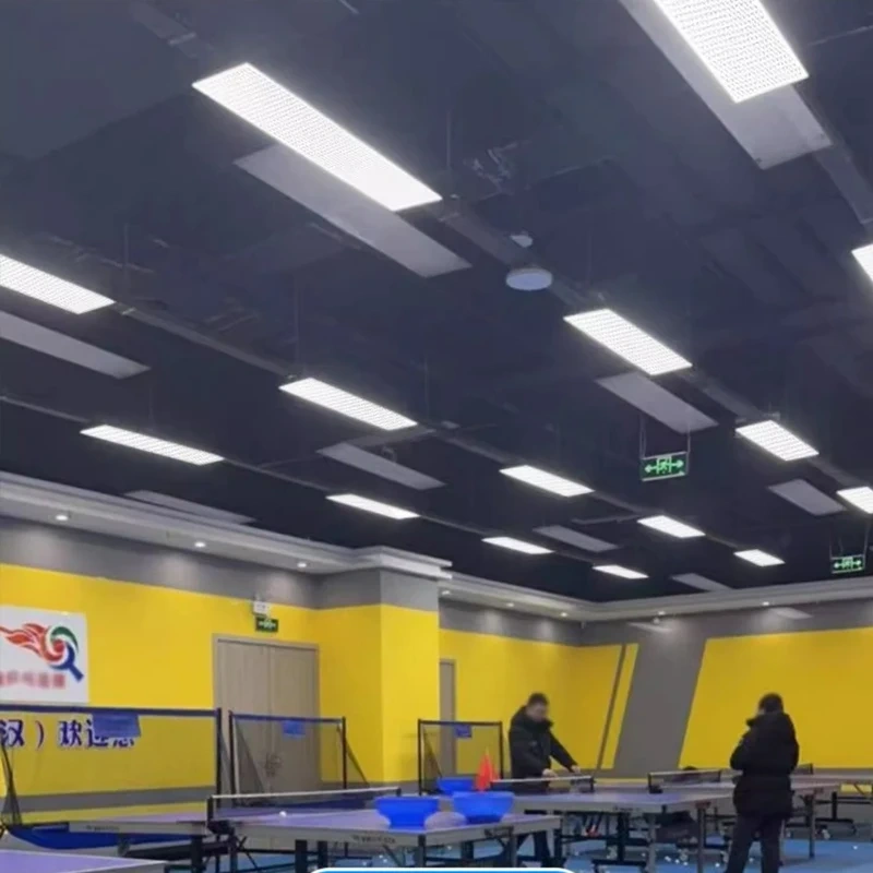 Indoor Badminton Court Light Anti-Glare LED Shadowless Honeycomb Grid Design Ping-Pong Gymnasium Aluminum Material Pendant AR111
