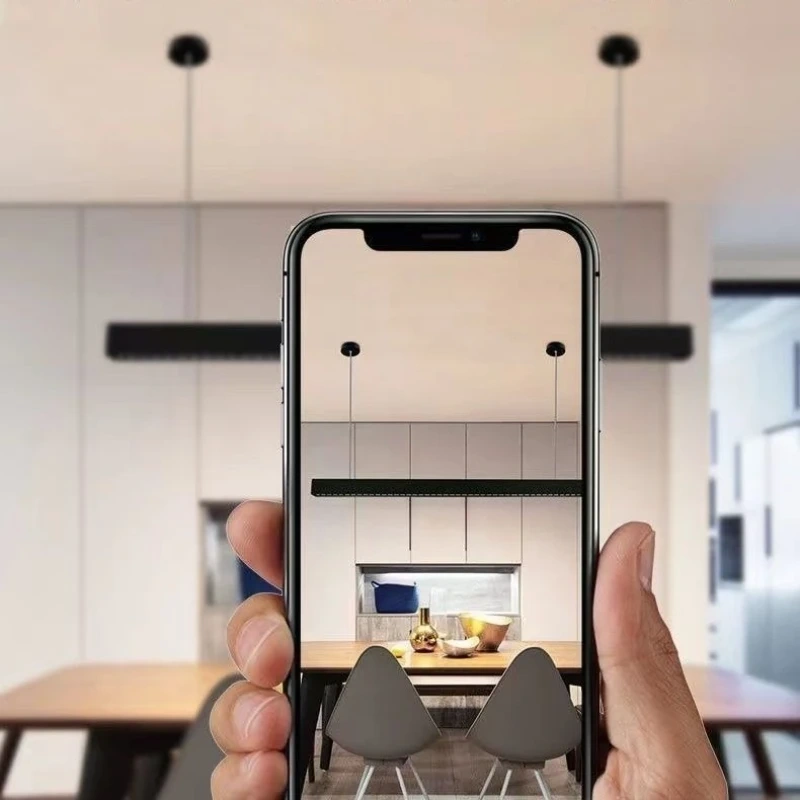 Modern Long Restaurant Chandelier Spot Table Dining Room Kitchen Island Pendant Lamp Minimalist Decor Indoor Lighting Fixture