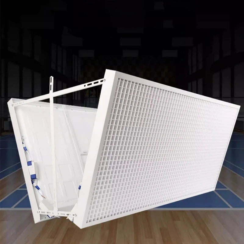 Indoor Badminton Court Light Anti-Glare LED Shadowless Honeycomb Grid Design Ping-Pong Gymnasium Aluminum Material Pendant AR111