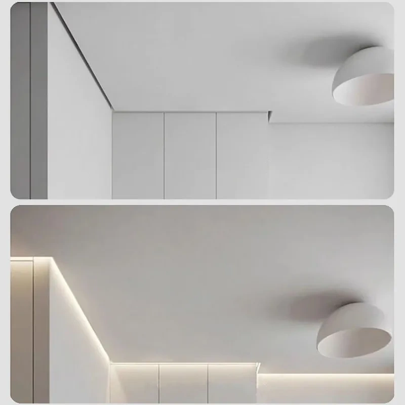 Curved LED strip profile for architectural ceiling lighting