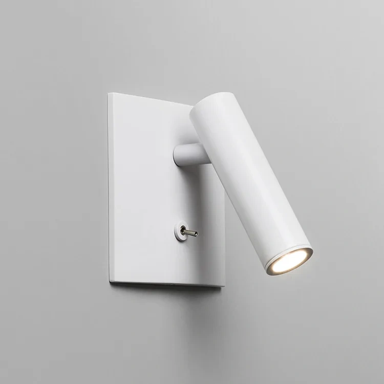 Embedded LED Reading Wall Lamp With Switch Adjustable Hotel Bedroom Bedside Headboard Sconce Spot Led Light Fixture AC110-220V