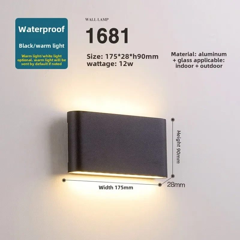 Waterproof LED Wall Light Outdoor Aluminum High Quality for Hotel Corridor Staircase