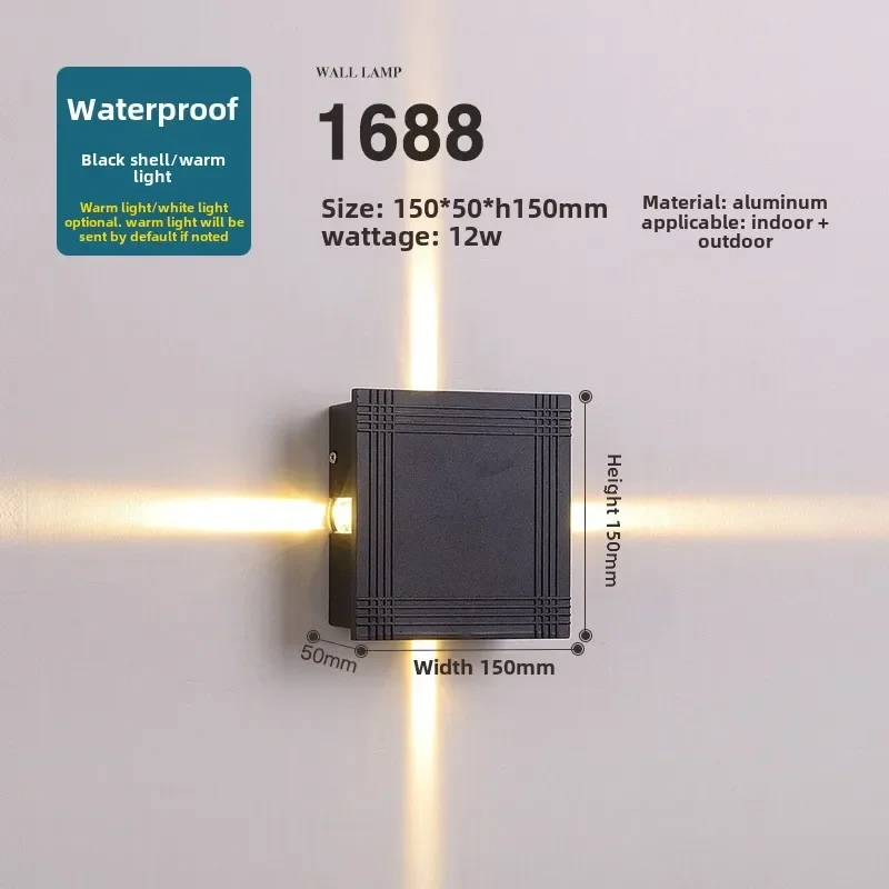 Waterproof LED Wall Light Outdoor Aluminum High Quality for Hotel Corridor Staircase