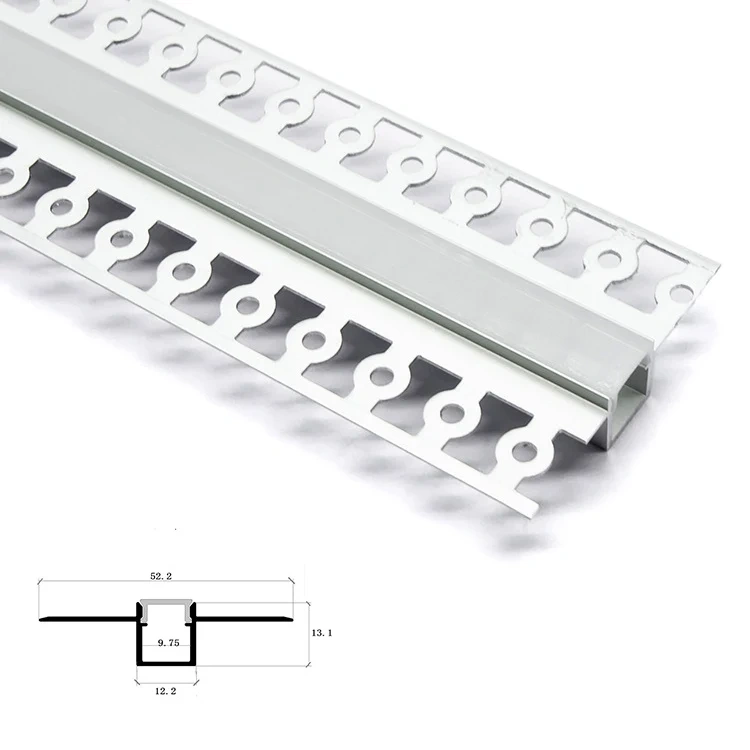 1M Aluminum Led Profile Recessed Led Bar Strip diffuser Channel Holder for Ceiling Wall Decor Linear lights Indirect Lighting