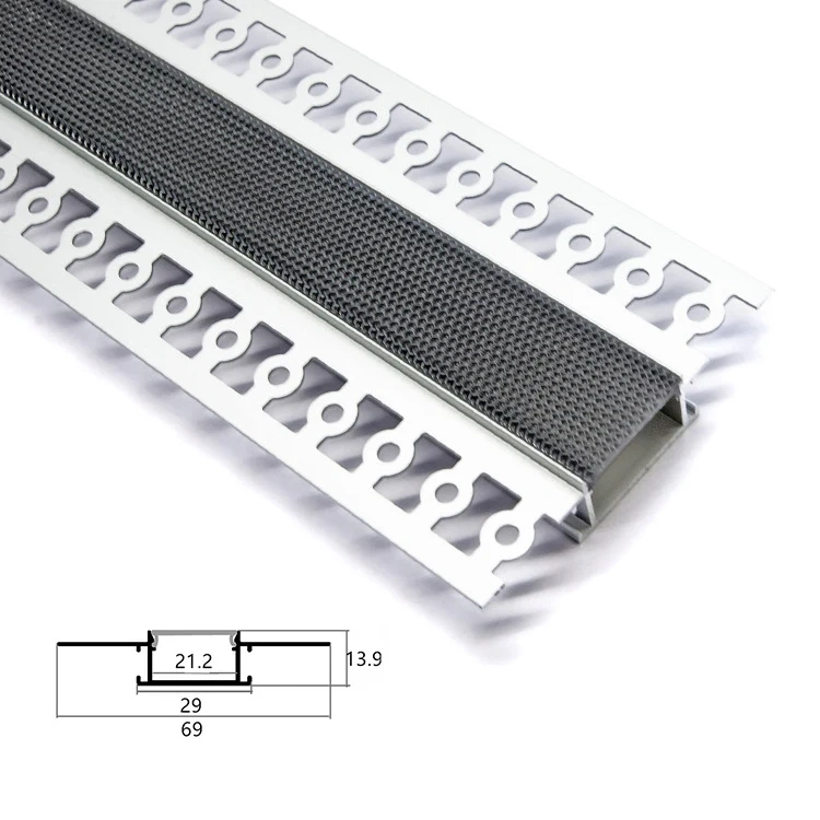 1M Aluminum Led Profile Recessed Led Bar Strip diffuser Channel Holder for Ceiling Wall Decor Linear lights Indirect Lighting