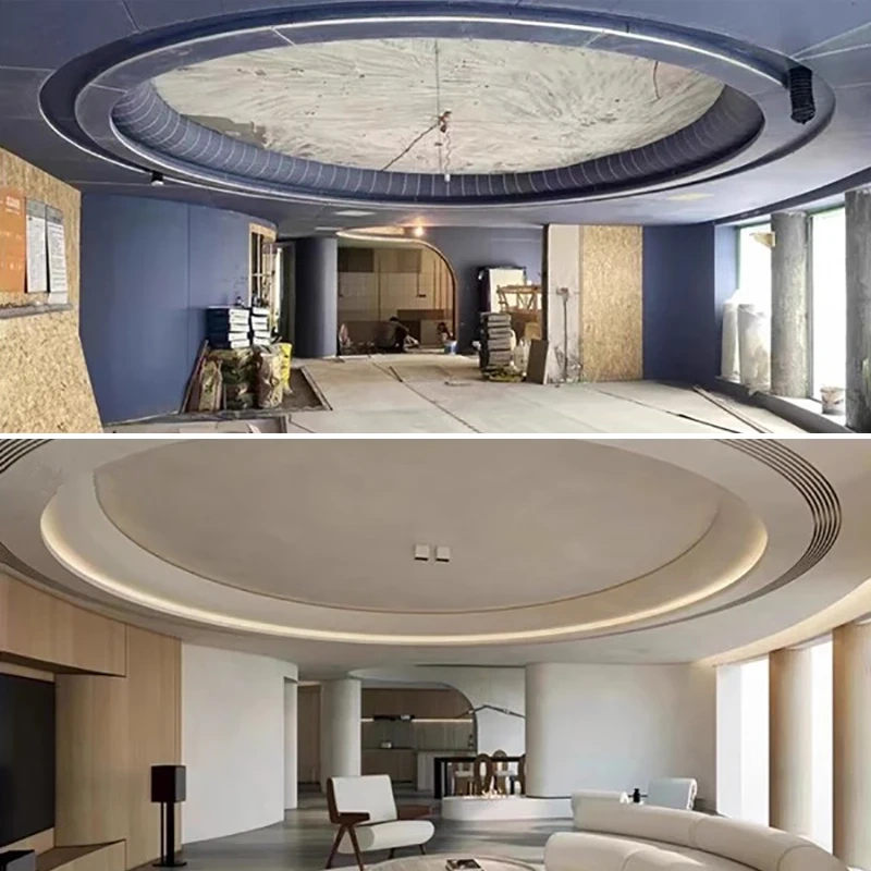 Curved LED aluminum profile for architectural linear lighting