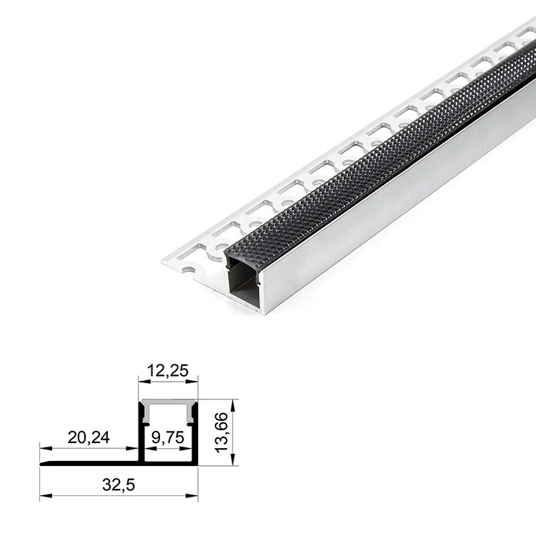 Aluminum Led Profile Recessed Led Bar Strip diffuser Channel Holder for Ceiling Wall Decor Linear lights Indirect Lighting
