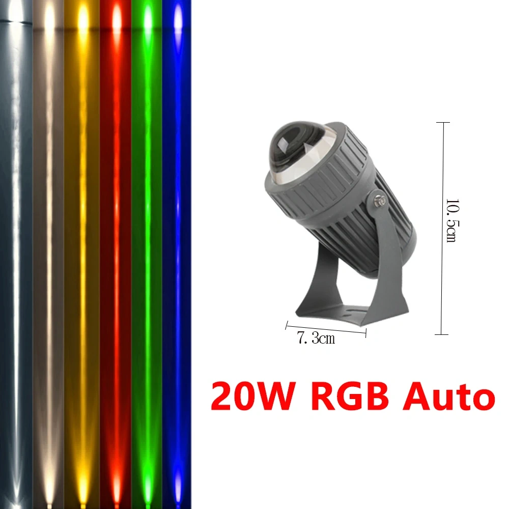 Outdoor LED Garden Wall Spotlights 20W Landscape Lighting AC220V 110V 12V  Red Green Blue RGB IP65 Waterproof One Beam Lights