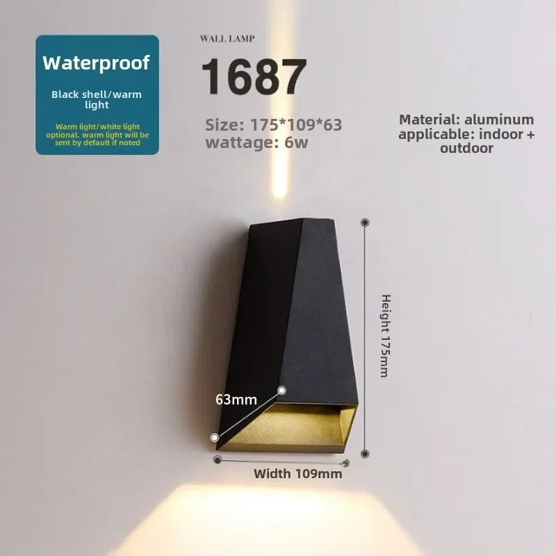 Waterproof LED Wall Light Outdoor Aluminum High Quality for Hotel Corridor Staircase