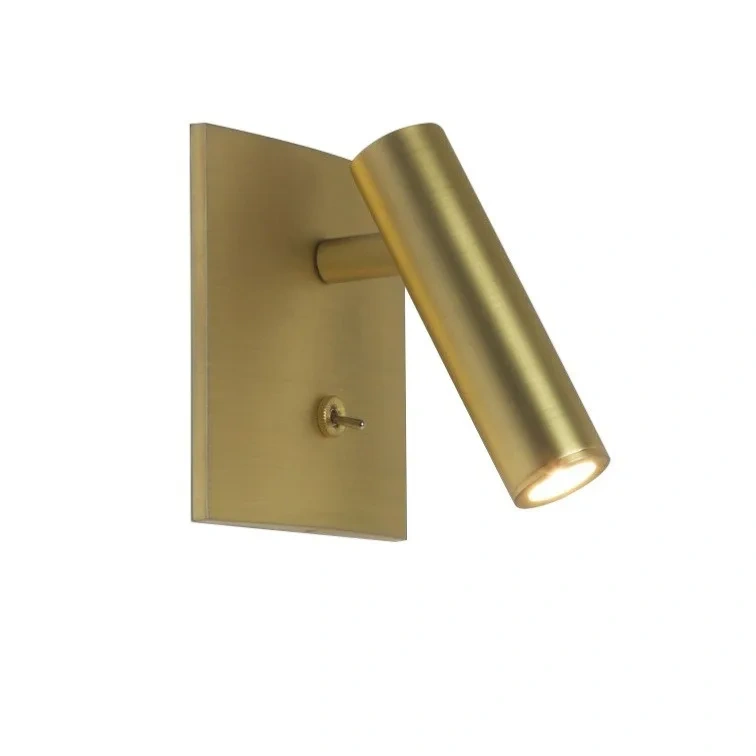 Embedded LED Reading Wall Lamp With Switch Adjustable Hotel Bedroom Bedside Headboard Sconce Spot Led Light Fixture AC110-220V