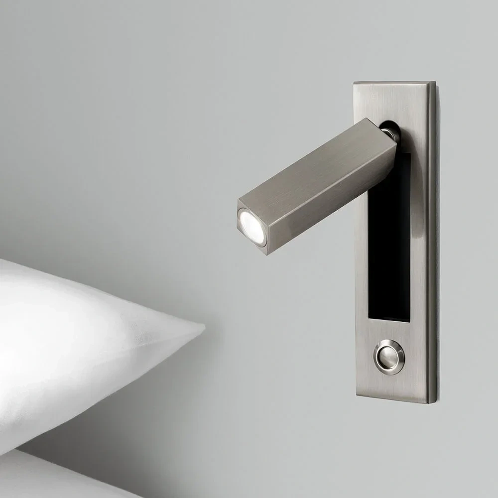 Led Wall Light Night Reading Book Lamp Bed Headboard Lights For Hotel Artistic  Bedside Lamp Push Switch Cree Chip 220V