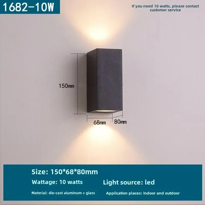 Waterproof LED Wall Light Outdoor Aluminum High Quality for Hotel Corridor Staircase