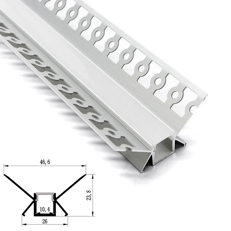 1M Aluminum Led Profile Recessed Led Bar Strip diffuser Channel Holder for Ceiling Wall Decor Linear lights Indirect Lighting