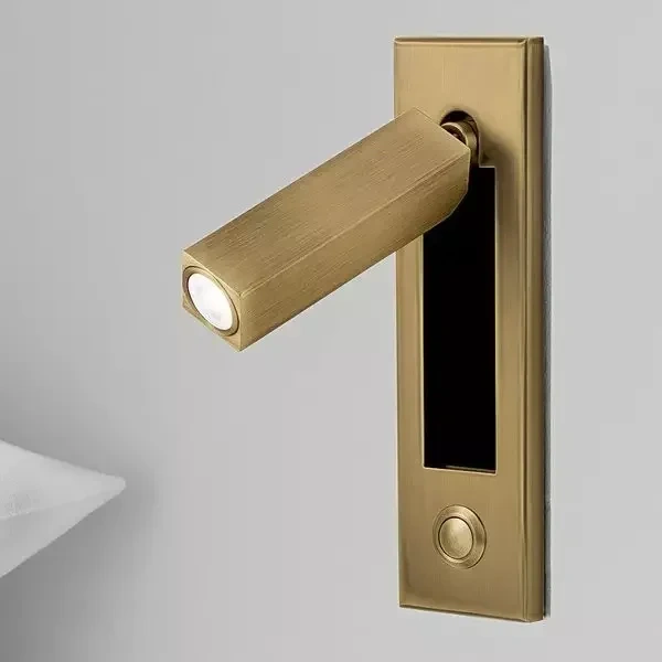 Led Wall Light Night Reading Book Lamp Bed Headboard Lights For Hotel Artistic  Bedside Lamp Push Switch Cree Chip 220V