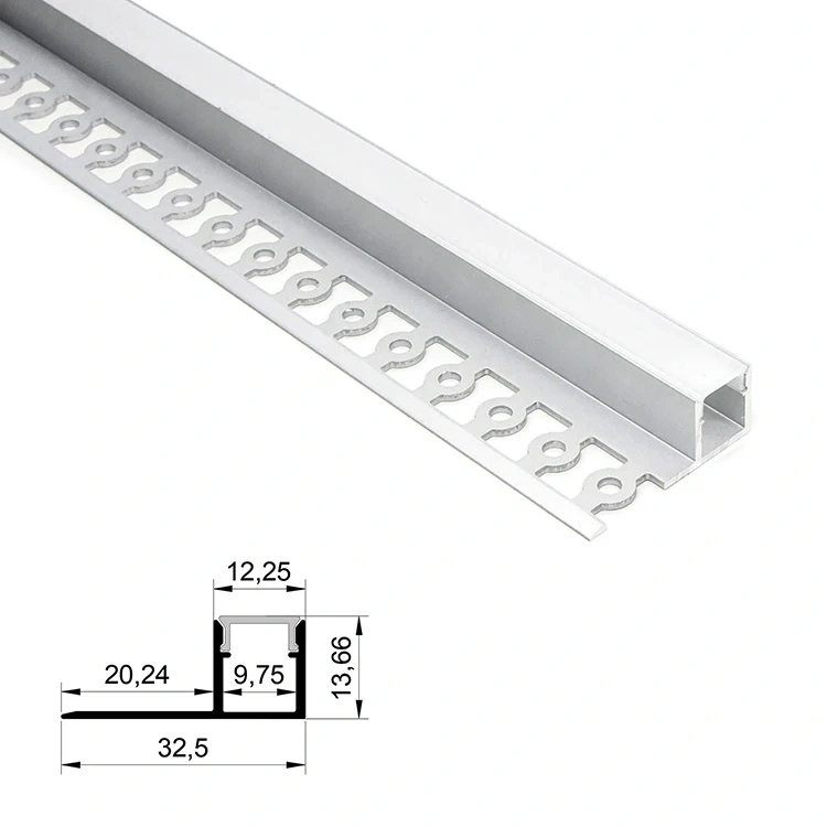 1M Aluminum Led Profile Recessed Led Bar Strip diffuser Channel Holder for Ceiling Wall Decor Linear lights Indirect Lighting