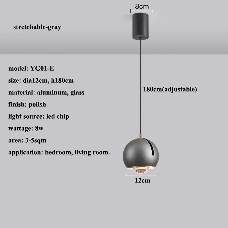 Modern Stretchable Led Pendant Lights Living Room Chandelier Lighting Home Decor Bedroom Bedside Lamparas Hanging Lamp Luminaire