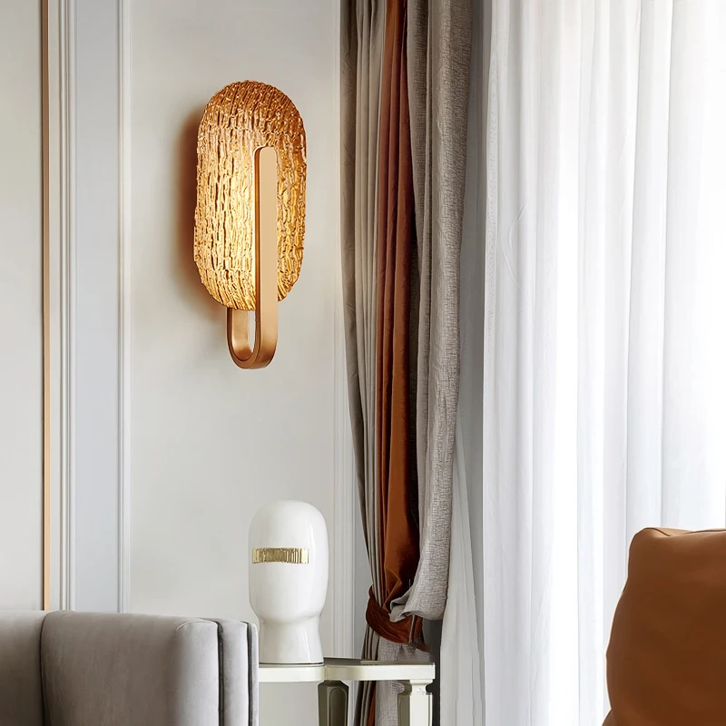 Bedside Wall lamp Leaf lamps bedroom, living room, background wall, corridor Atmosphere Wall light