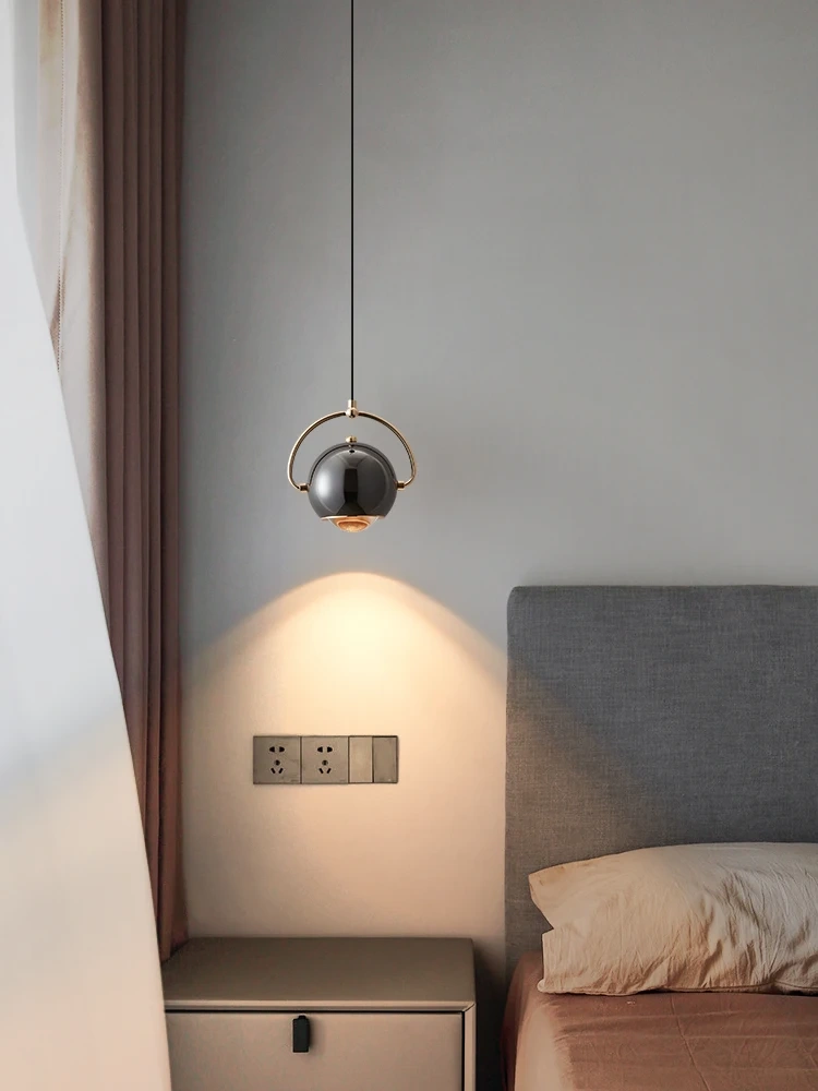 Luxurious Ball Pendant light lens Bedroom Bedside light Background wall decoration Dining Bar Villa designer Hanging lamps Drop