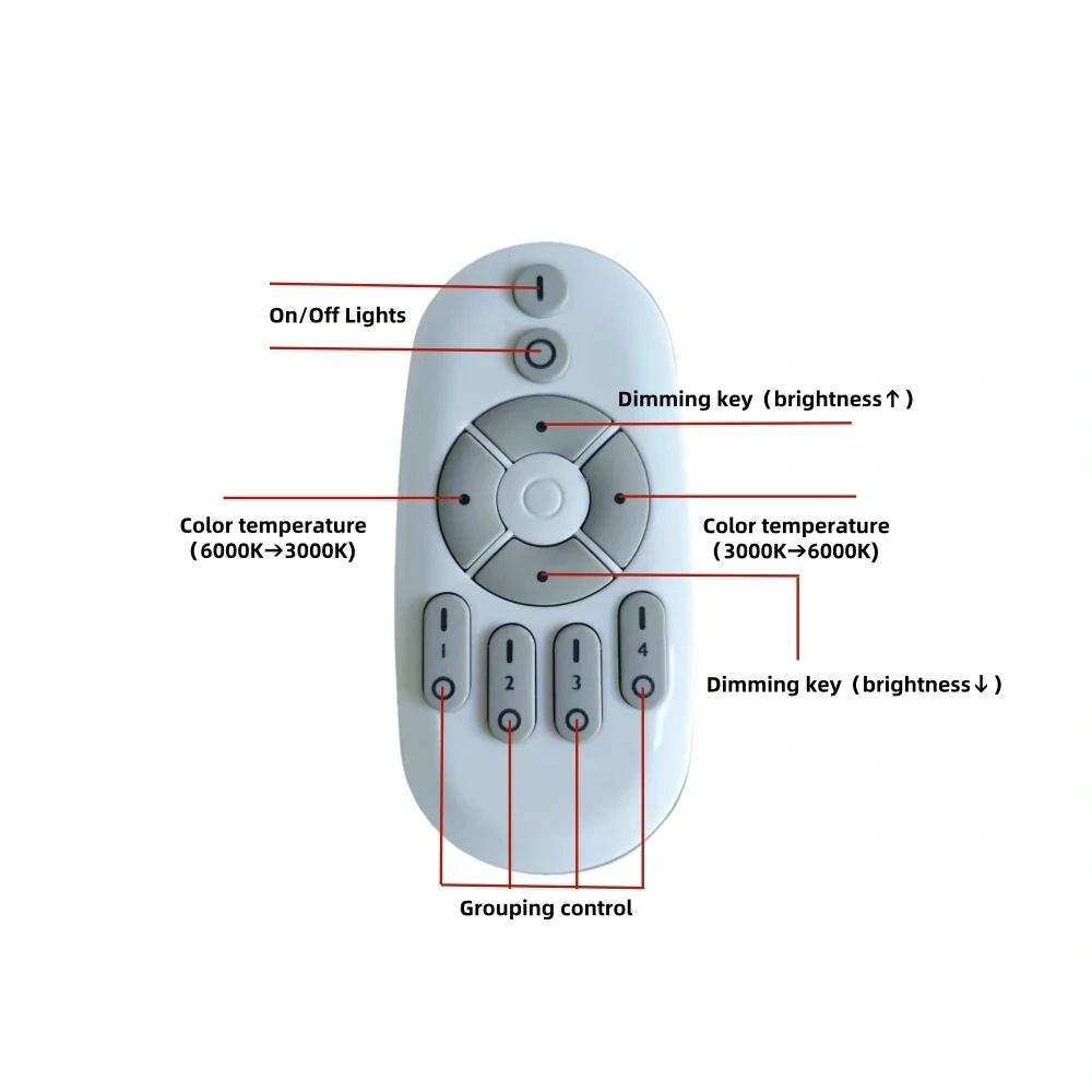 LED remote control dimming and color matching ultra-thin tube light spotlight for household anti glare tube light
