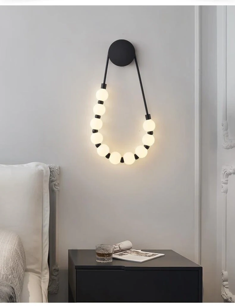 Creative Wall lamp Necklace lamp Background decoration lamp Modern Simple Bedroom Bedhead  Wall lamp living room