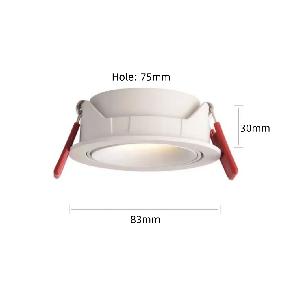 Dimming LED spotlight embedded ceiling light anti glare AC90V-265V room decoration light living room home lighting
