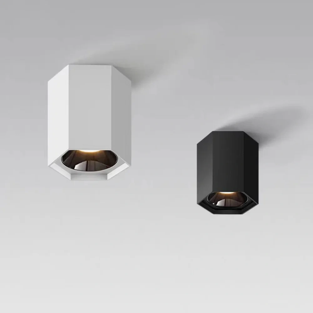 Surface mounted tube light hexagonal ceiling mounted spotlight household LED tube light LED surface mounted spotlight