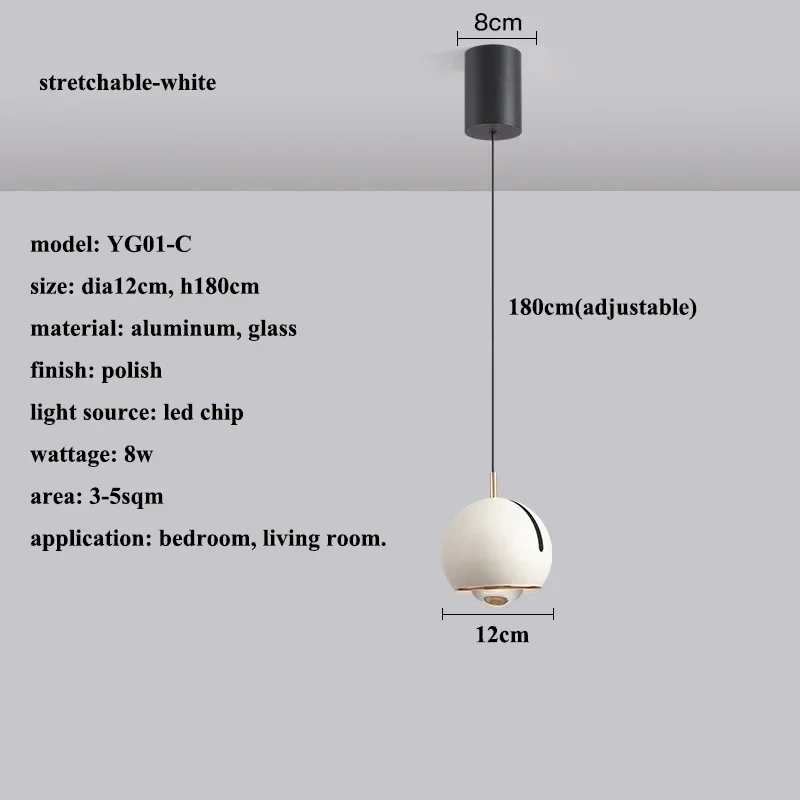 Modern Stretchable Led Pendant Lights Living Room Chandelier Lighting Home Decor Bedroom Bedside Lamparas Hanging Lamp Luminaire