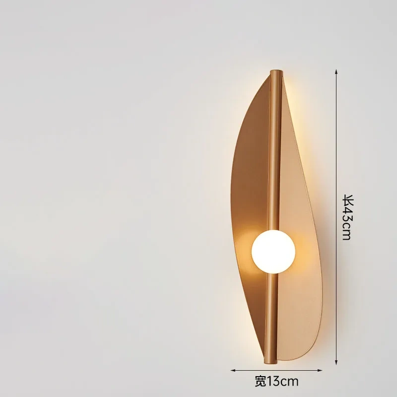 Bedside Wall lamp Leaf lamps bedroom, living room, background wall, corridor Atmosphere Wall light