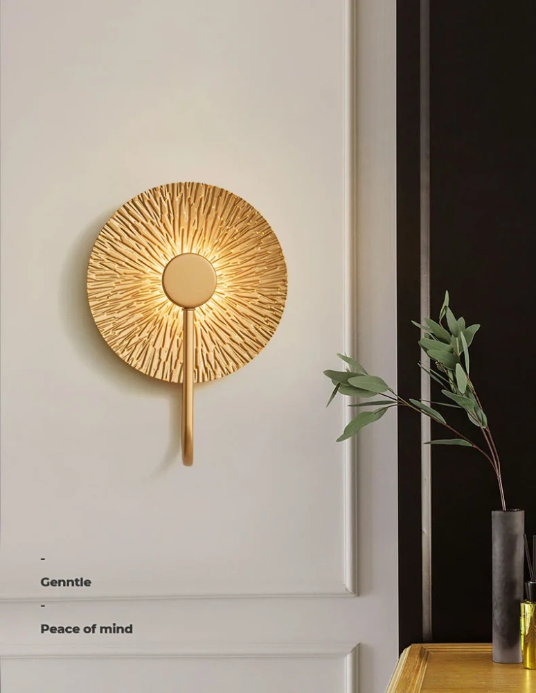 Bedside Wall lamp Leaf lamps bedroom, living room, background wall, corridor Atmosphere Wall light